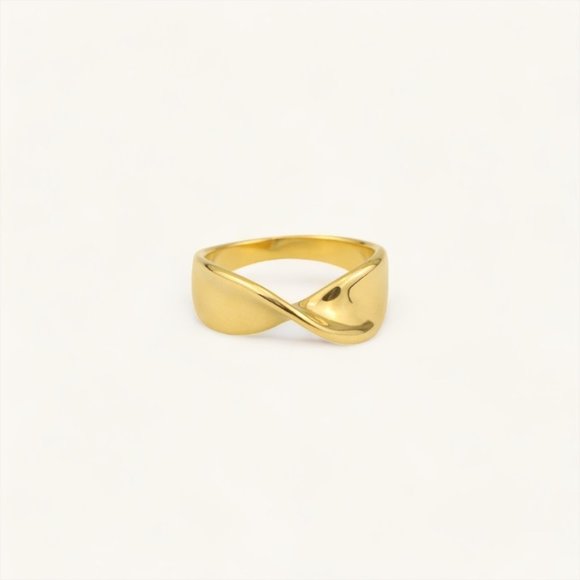 Ana Luisa Style ELIORA Gold Twist Ribbon Band Ring - Picture 3 of 4